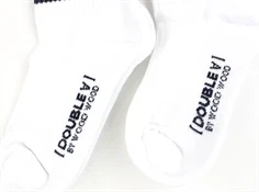 Wood Wood white/navy strømper (2-pak)